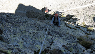 traverso in cresta sul 5°tiro